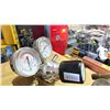 Image 4 : 4 ASSORTED PSI GAUGES WITH ACETYLENE HOSE & TORCH