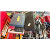 Image 2 : SHELF OF SMALL HAND TOOLS ( BATTERY & ELECTRIC ), PUNCH GAGES, GASKET CUTTER SET, ANGLE DRILL KIT,
