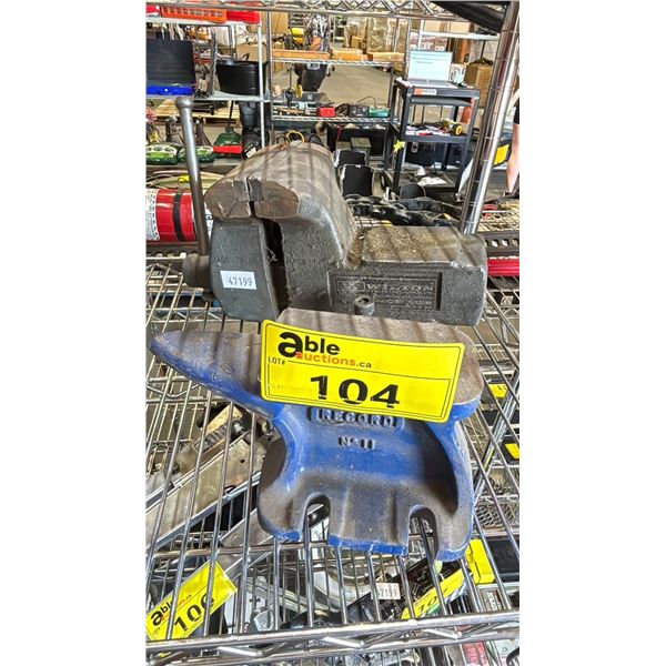 WILTON COMBINATION VISE & A RECORD NO 11 BENCHTOP ANVIL