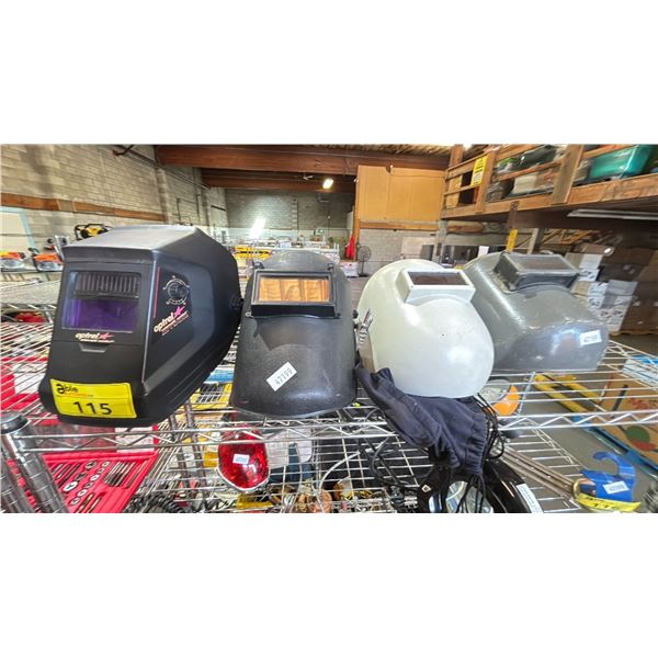 4 ASSORTED WELDING MASKS