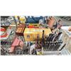Image 2 : SHELF OF DRILL BITS, STAPLE GUN, GREASE PUMPS, FILES, SPADE DRILL BITS & MORE