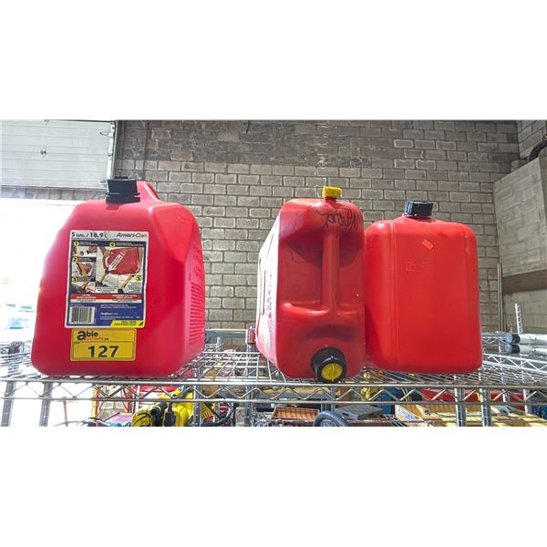 THREE JERRY CANS