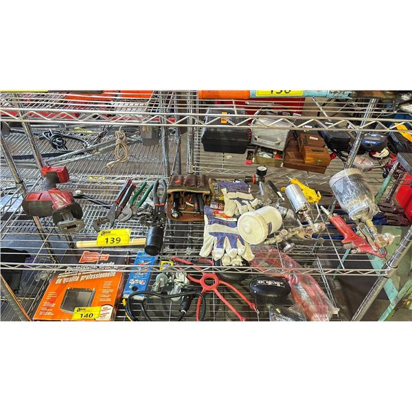 MILWAUKEE RECIPROCATING SAW (NO BATTERY), SMALL HAND TOOLS, PNEUMATIC PAINT SPRAYERS & MORE