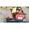 Image 4 : PALLET OF INDUSTRIAL GOODS - PORTABLE AIR TANK, HOSES, LIGHTS, SMALL PARTS ORGANIZER, VACUUM & MORE