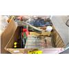 Image 2 : BOX OF INDUSTRIAL GOODS - HARDWARE, SMALL HAND TOOLS, GLOVES, SMALL HAND TOOLS, SPRAY PAINTS & MORE