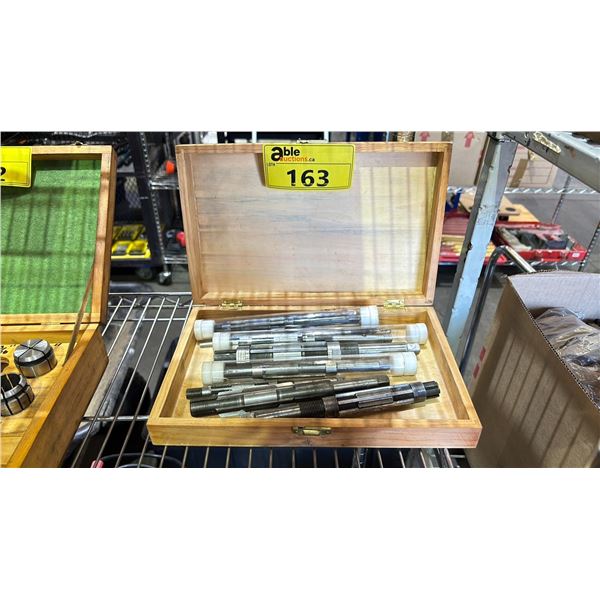 ADJUSTABLE REAMERS IN A WOODEN TRANSPORT CASE