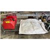 Image 1 : TWO JERRY CANS & A JOHNPAC INTERMEDIATE BULK CONTAINER WITH STRAPS FOR LIFTING