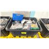 Image 1 : STORAGE BIN OF INDUSTRIAL GOODS - WELDING MASK, PNEUMATIC AIR TOOLS, GLOVES, LEVELS, DOUBLE FLARE