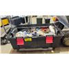 Image 1 : BIN OF INDUSTRIAL GOODS - HEAVY DUTY EXTENSION CORDS, CLAMPS, PRIMARY WIRE, PAINT ROLLER