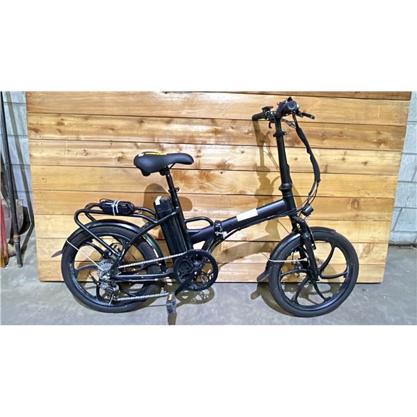 NO NAME BLACK 6 SPEED ELECTRIC BIKE WITH KEY & CHARGER *TESTED WORKING/ 343KMS*