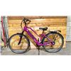 Image 2 : E-RIDE CITY PURPLE 6 SPEED ELECTRIC BIKE WITH KEYS & CHARGER  *TESTED WORKING*