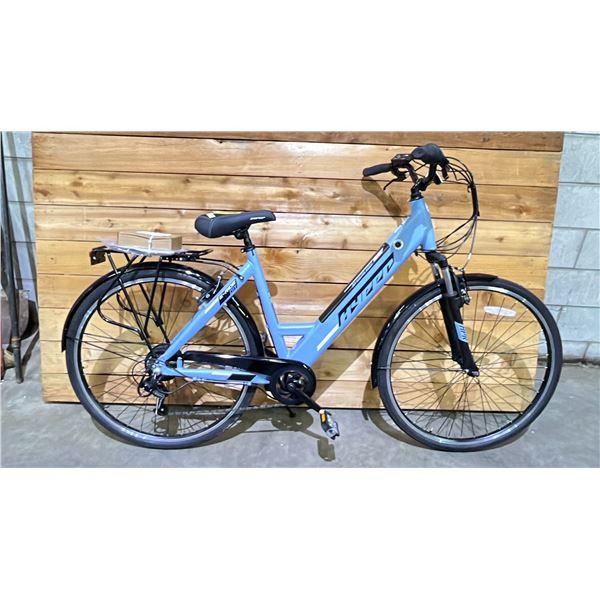HYPER E-RIDE CITY BLUE 6 SPEED ELECTRIC BIKE WITH CHARGER  *TESTED WORKING*