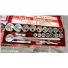 Image 2 : PITTSBURGH 3/4" DRIVE 21 PIECE SOCKET WRENCH SET IN A METAL TRANSPORT CASE