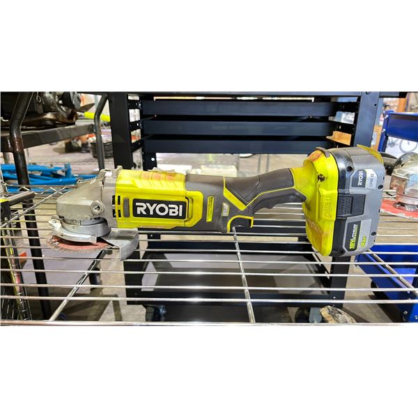 RYOBI ANGLE GRINDER WITH BATTERY