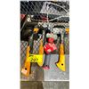Image 3 : SHELF OF SMALL HAND TOOLS - AXES, PRY BARS, BOLT CUTTERS, BOX CUTTERS, & MORE