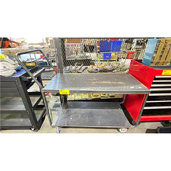 METAL TWO TIER UTILITY CART