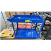 Image 1 : BLUE METAL MOBILE TWO TIER UTILITY CART