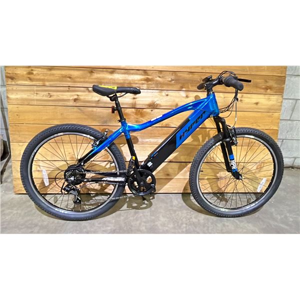 E-RIDE MOUNTAIN BLUE 6 SPEED ELECTRIC BIKE WITH KEYS *NO CHARGER/POWERS ON/WORKING CONDITION