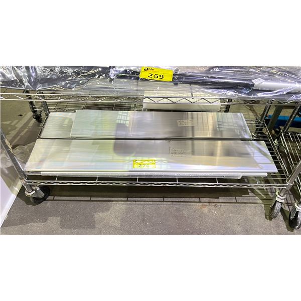 PAIR OF ALUMINUM BOAT SEATS - 35" X 8" & 43.5" X 8"