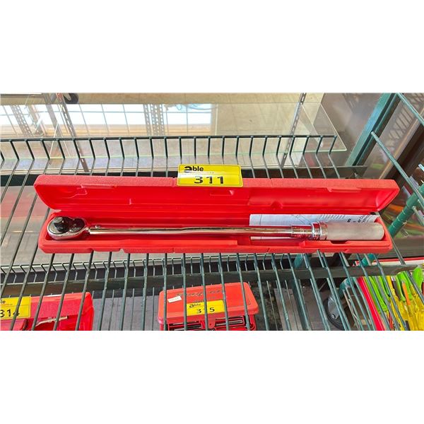SNAP ON CLICK TYPE 1/2" TORQUE RATCHET IN A HARD TRANSPORT CASE