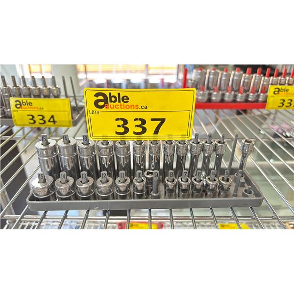 SNAP ON SOCKET/HEX BIT SOCKET SET *SOME MISSING*