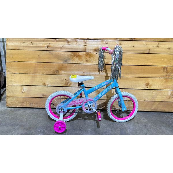 HUFFY SEASTAR KIDS BIKE WITH TRAINING WHEELS
