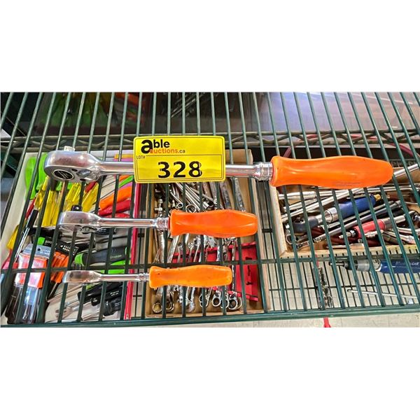 THREE SNAP ON TORQUE WRENCHES