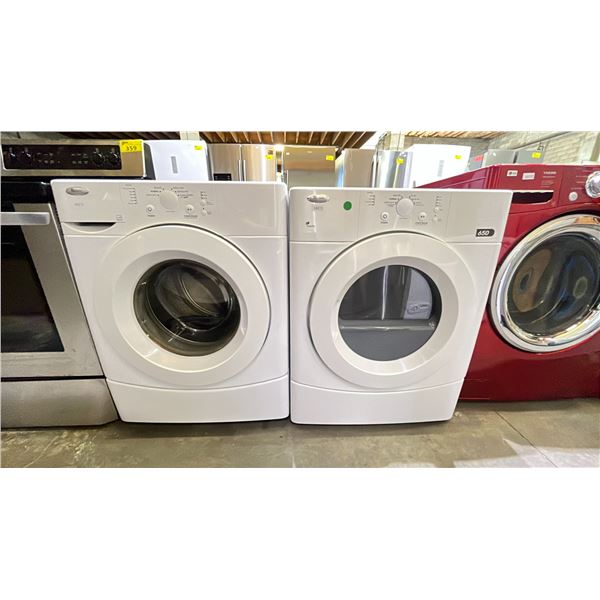 WHIRLPOOL FRONT LOADING WASHER & DRYER SET