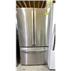 Image 1 : GE STAINLESS STEEL 36" W BOTTOM FREEZER FRENCH DOOR REFRIGERATOR - *WORKING CONDITION UNKNOWN*