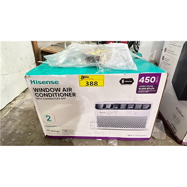 HISENSE WINDOW AIR CONDITIONER FOR ROOMS UP TO 450 SQ. FT