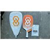 Image 2 : PAIR OF EDGETECH PICKLEBALL PADDLES IN A SOFT TRANSPORT CASE WITH EDGE GUARD TAPE INCLUDED