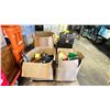 Image 1 : PALLET OF ASSORTED ITEMS INCLUDING: HITACHI CIRCULAR SAW, SPEAKERS, ELIMINATOR POWER BOX & MORE