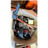 Image 2 : PALLET OF ASSORTED ITEMS INCLUDING: HITACHI CIRCULAR SAW, SPEAKERS, ELIMINATOR POWER BOX & MORE