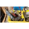 Image 2 : PALLET OF ASSORTED TOOLS INCLUDING: WATER PUMP, JACK, BOSCH ANGLE GRINDER, & MORE