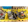 Image 3 : PALLET OF ASSORTED TOOLS INCLUDING: WATER PUMP, JACK, BOSCH ANGLE GRINDER, & MORE