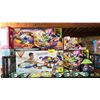 Image 1 : SHELF OF TOYS INCLUDING: MONSTER JAM SPEEDWAY, GLINDA SQUISHMALLOW, CRAYOLA BUBBLE WAND & MORE