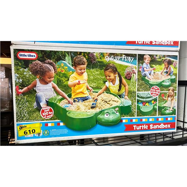 LITTLE TIKES TURTLE SANDBOX (HOLDS OF 100 LBS OF SAND