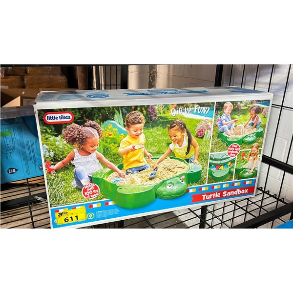 LITTLE TIKES TURTLE SANDBOX (HOLDS OF 100 LBS OF SAND