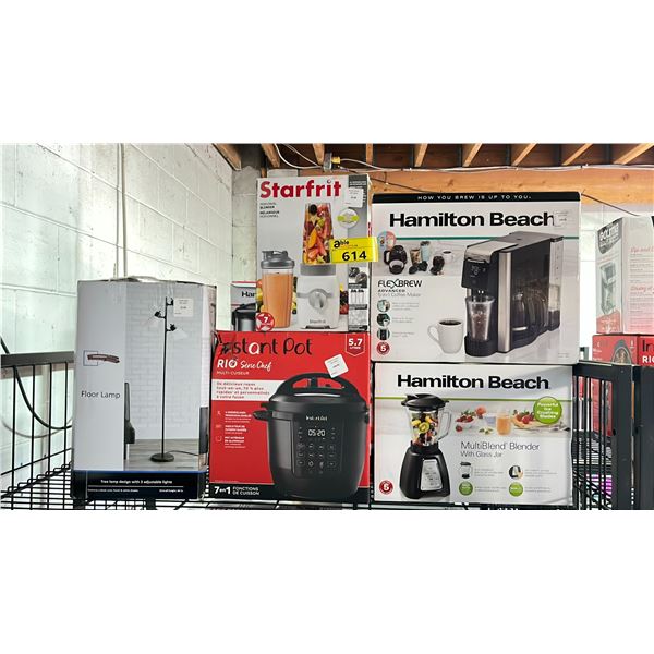FLOOR LAMP, STARFRIT BLENDER, INSTANT POT MULTI-COOKER, HAMILTON BEACH BLENDER & MORE