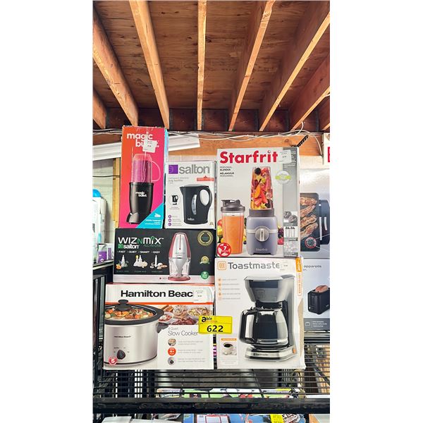 MAGIC BULLET BLENDER, SALTON ELECTRIC KETTLE, HAMILTON BEACH SLOW COOKER & MORE