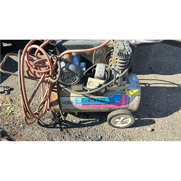 CAMPBELL HAUSFELD POWER PRO 3 HP AIR COMPRESSOR 20 GALLON 90 PSI (UNKNOWN RUNNING CONDITION)