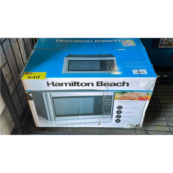 HAMILTON BEACH 1.1 CU. FT. MICROWAVE
