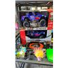 Image 2 : SHELF OF TOYS: (2) RC F150 TRUCKS, PAW PATROL FIRE TRUCK, LEGO NINJAJO STREET BIKE & MORE
