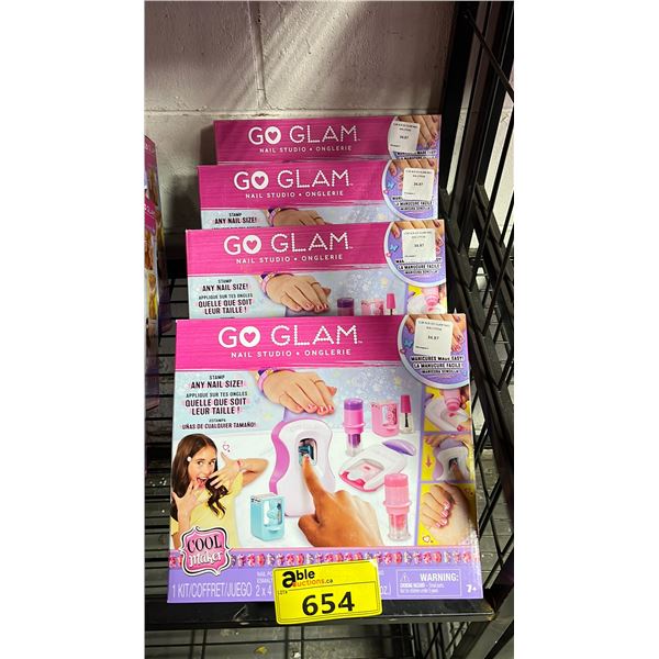 (4) GO GLAM NAIL STUDIO SETS