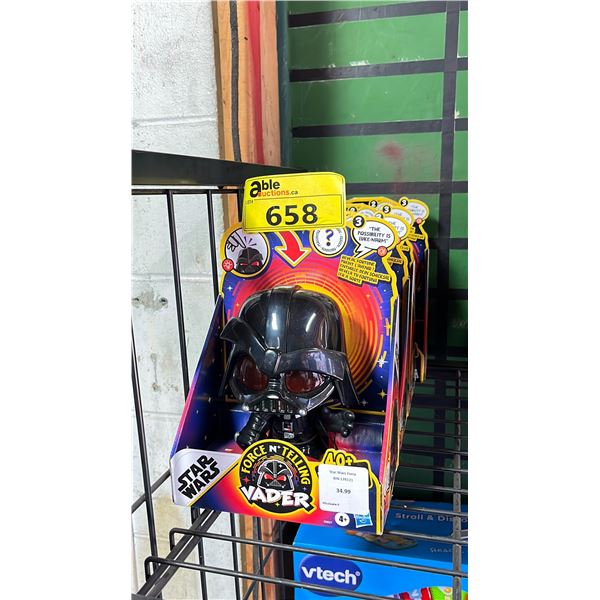 (4) STAR WARS FORCE & TELLING VADER TOYS