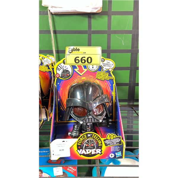 (4) STAR WARS FORCE & TELLING VADER TOYS