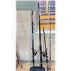 Image 2 : (4) ASSORTED FISHING RODS, 2 TACKLE BOXES (ONE WITH CONTENTS) & SPARE SPOOL FOR 1890