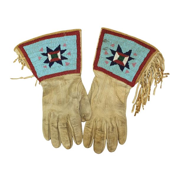 Sioux Beaded Gauntlets