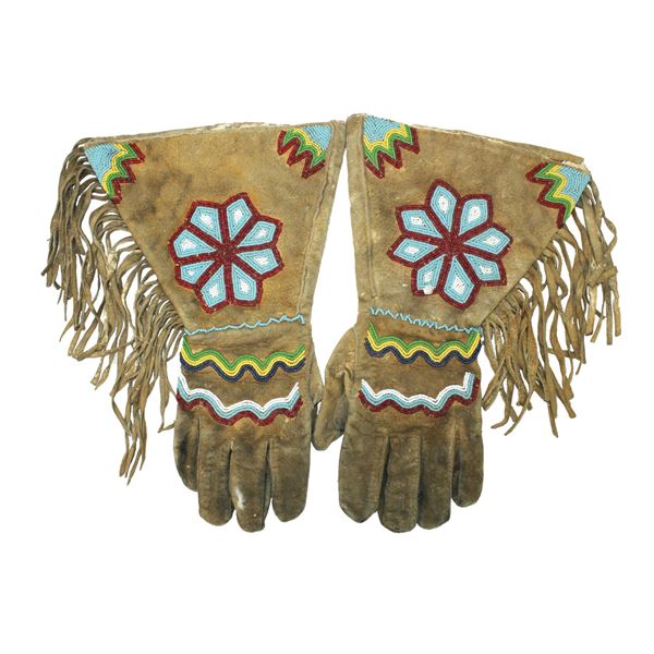 Blackfoot Beaded Gauntlets