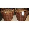 Image 1 : 2 Antique Hand Made Gathering Baskets